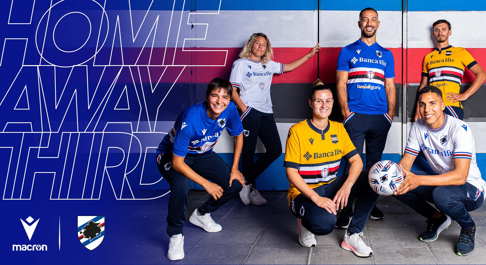 Macron e U.C. Sampdoria presentano  le nuove maglie per la prossima stagione 